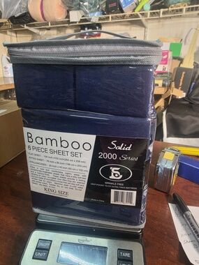 BAMBOO Navy Solid 6-Piece Sheet Set